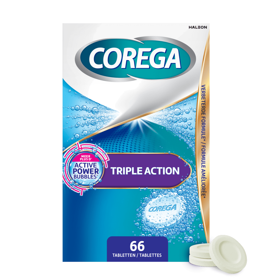 Corega Triple Action - 66 tablettes nettoyantes
