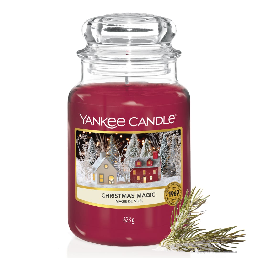 Yankee Candle Vela perfumada | Christmas Magic vela en tarro grande | Velas de larga duración: hasta 150 h | Regalo ideal para mujer