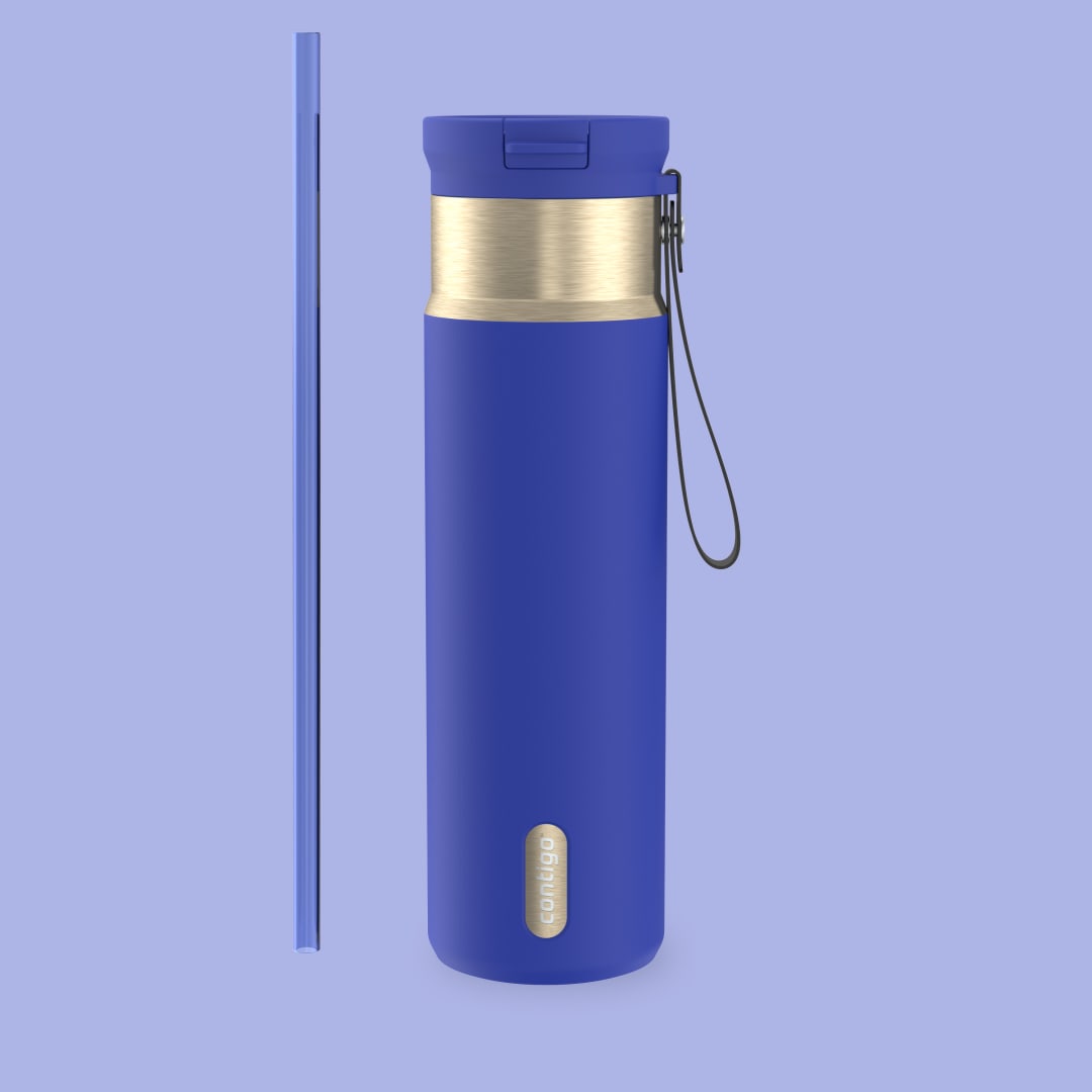 Contigo SnapSeal™ 710 ml Botella Térmica de Acero Inoxidable a Prueba de Fugas, con Correa para Transportar