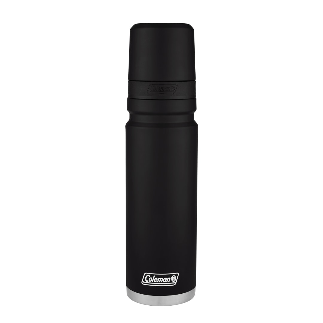 Coleman® Botella Térmica 3Sixty Pour, de Acero Inoxidable, Termo al Vacío, a Prueba de Derrames, Libre de BPA, 700 ml, Negro