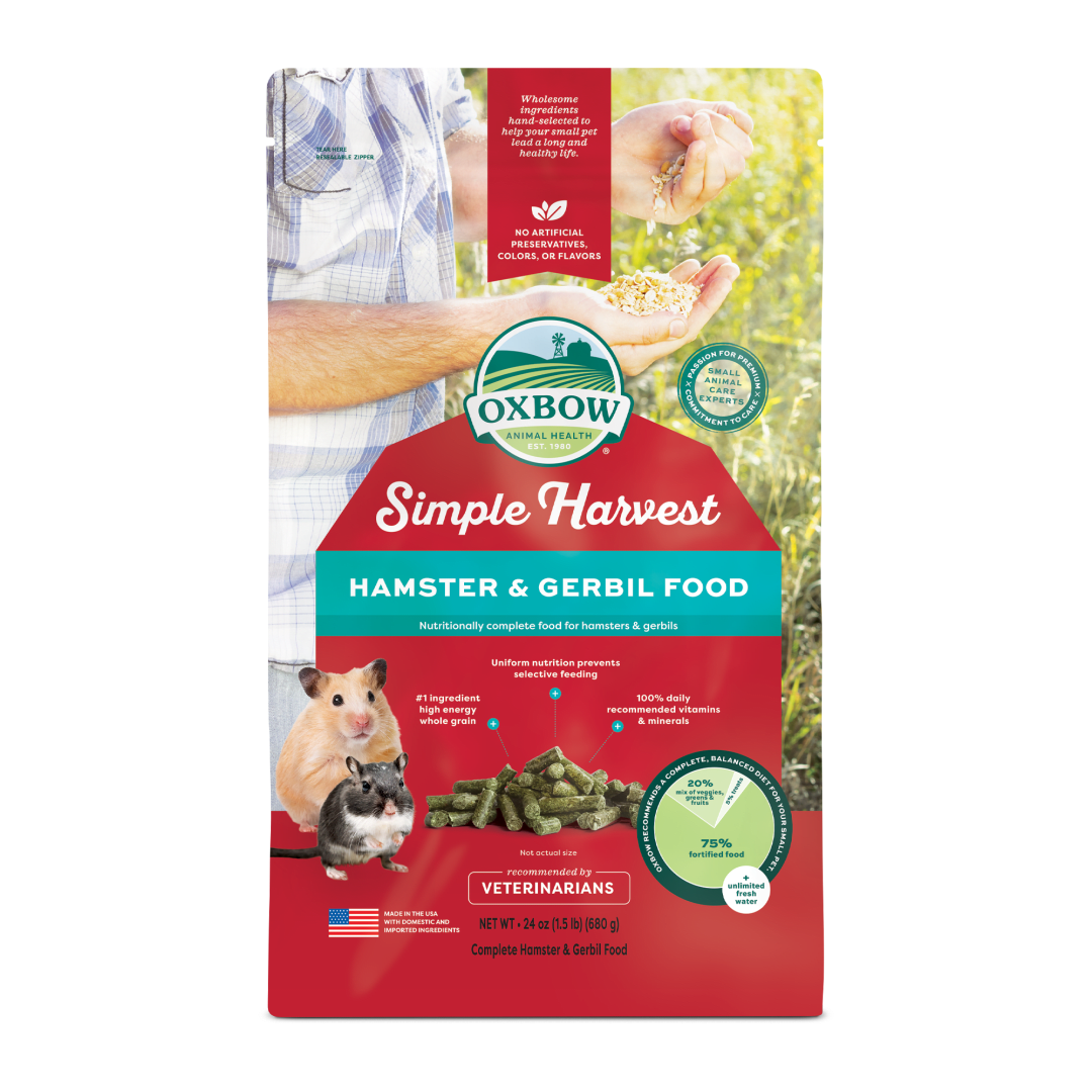 Oxbow Simple Harvest Hamster Food and Gerbil Food, 1.5 lbs