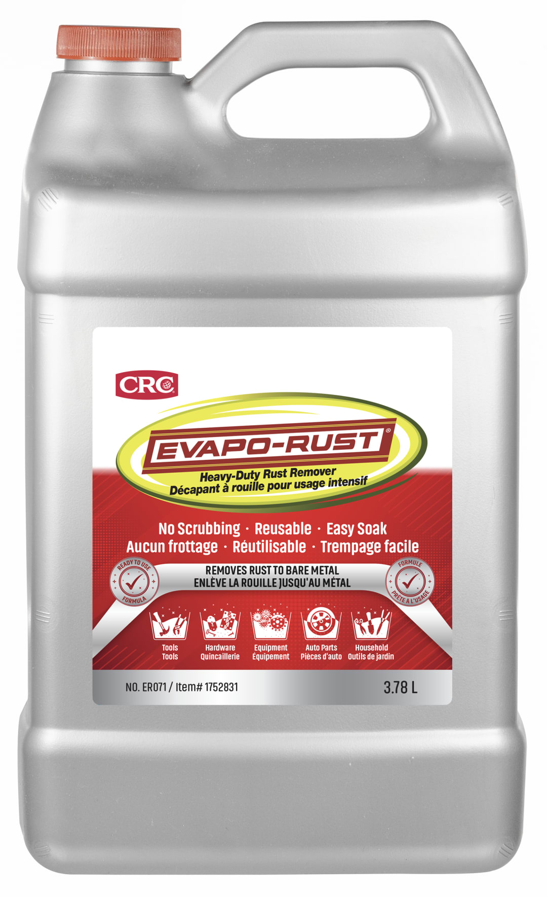 CRC Evapo-Rust Heavy-Duty Rust Remover (F/E) 1X3.78L