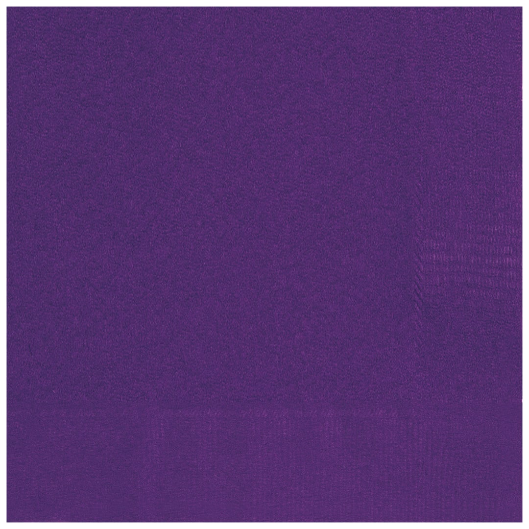 Deep Purple Solid Beverage Napkins, 50ct