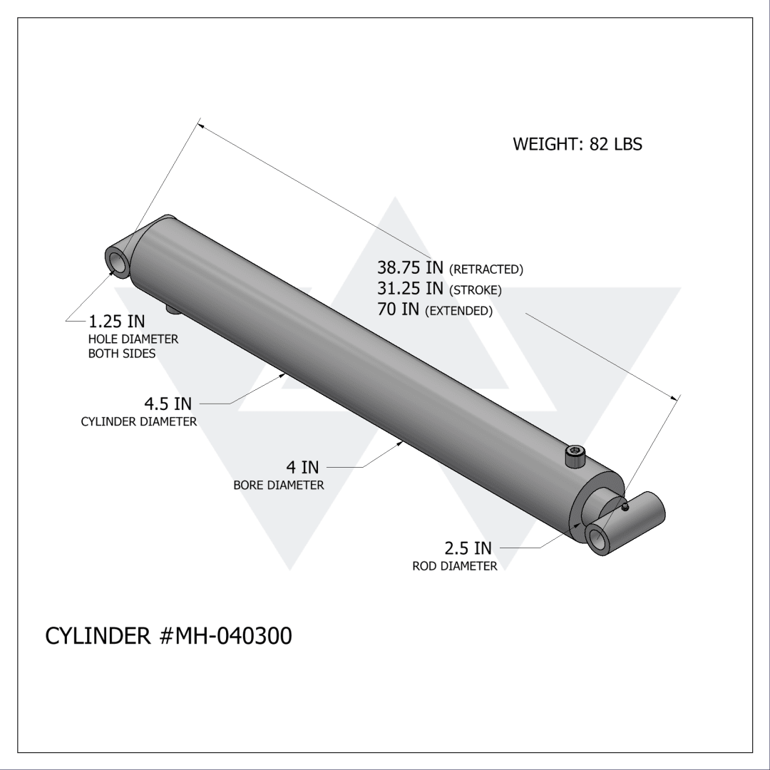 Wastebuilt® Replacement for Marathon Cylinder for RJ250SC (Cycon) (4.5" X 2.5" X 31.25")
