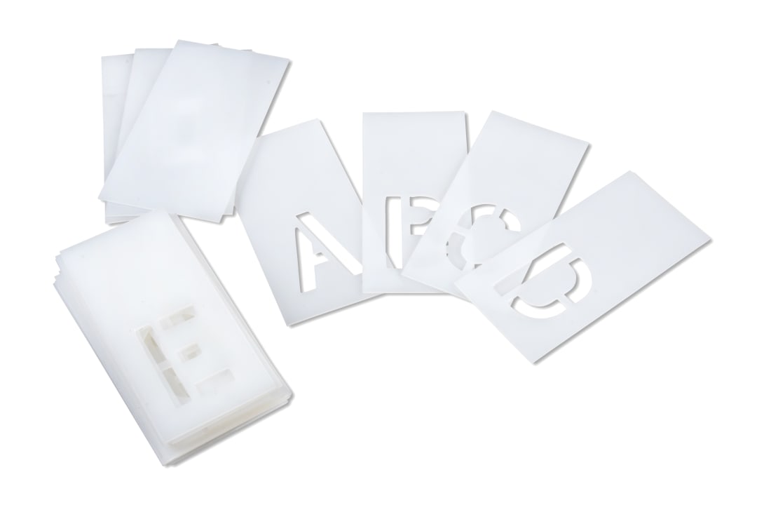 Stencil Set-Letter 4"x2-3/4" LDPE Curb 29 Pieces
