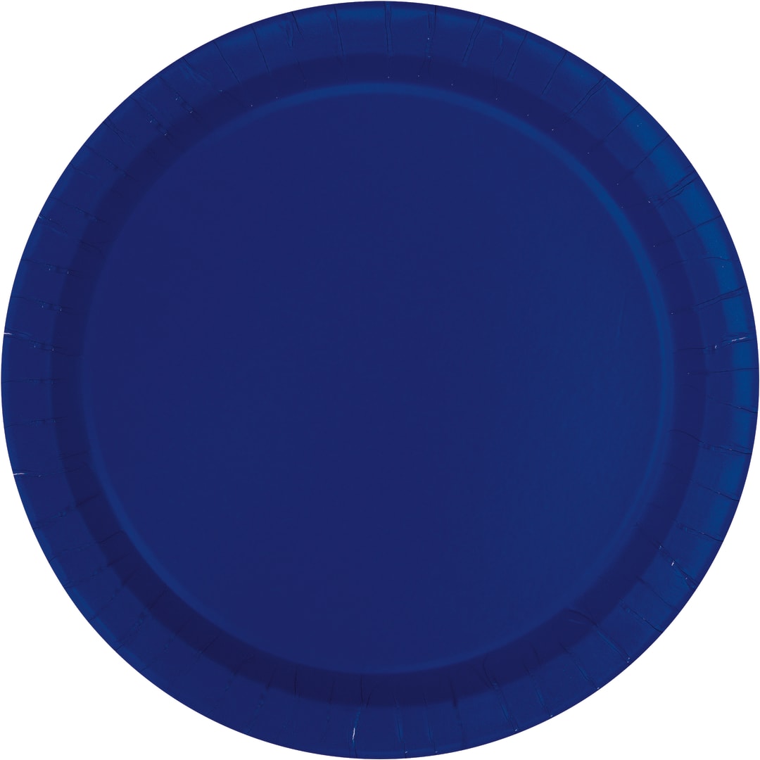 True Navy Solid Round 10" Dinner Plates, 50ct