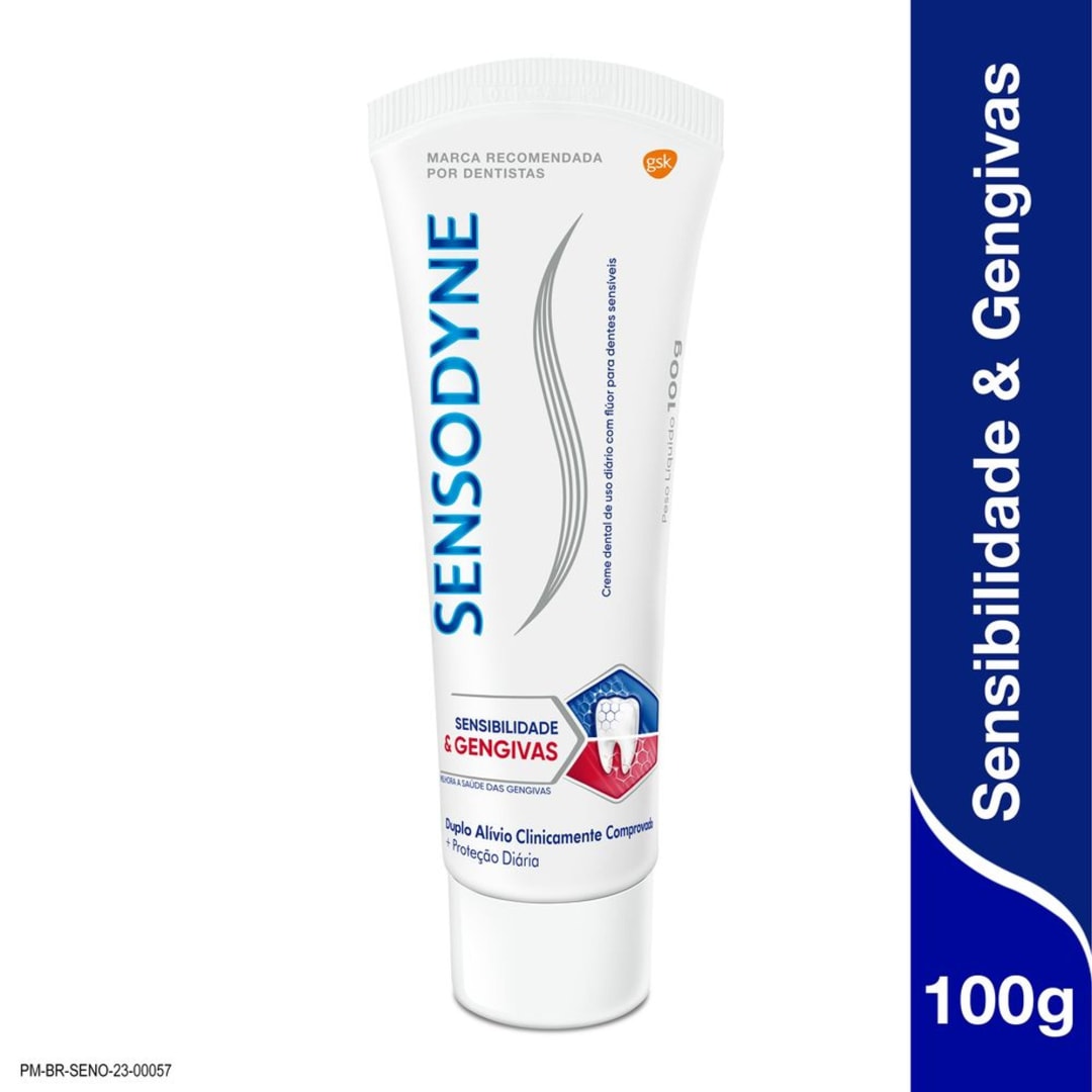 Sensodyne Pasta de Dente Sensibilidade & Gengivas para Dentes Sensíveis e Sangramentos na Gengiva, 100g