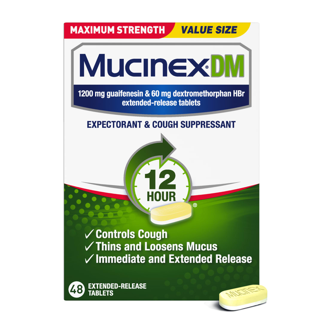 MUCINEX® DM - Extended Release Bi-Layer Tablets 12/48 ct.
