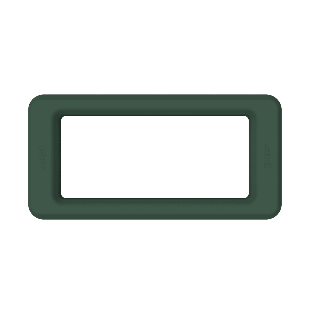 Slimline Rectangular Trash Can Lid with Open Top - Forest Green