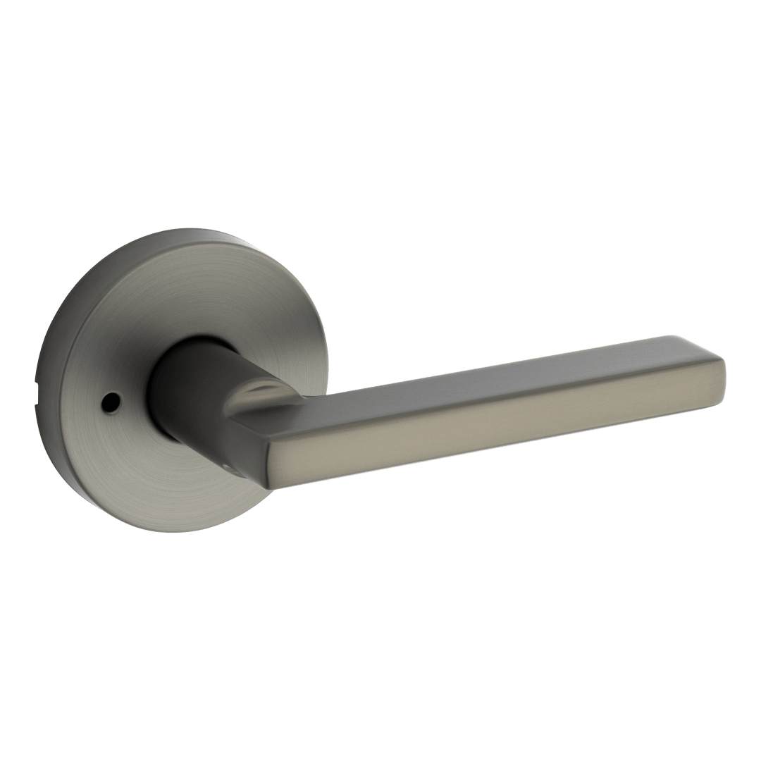 Halifax Bed/Bath Lever w/ Round Rose in Gunmetal