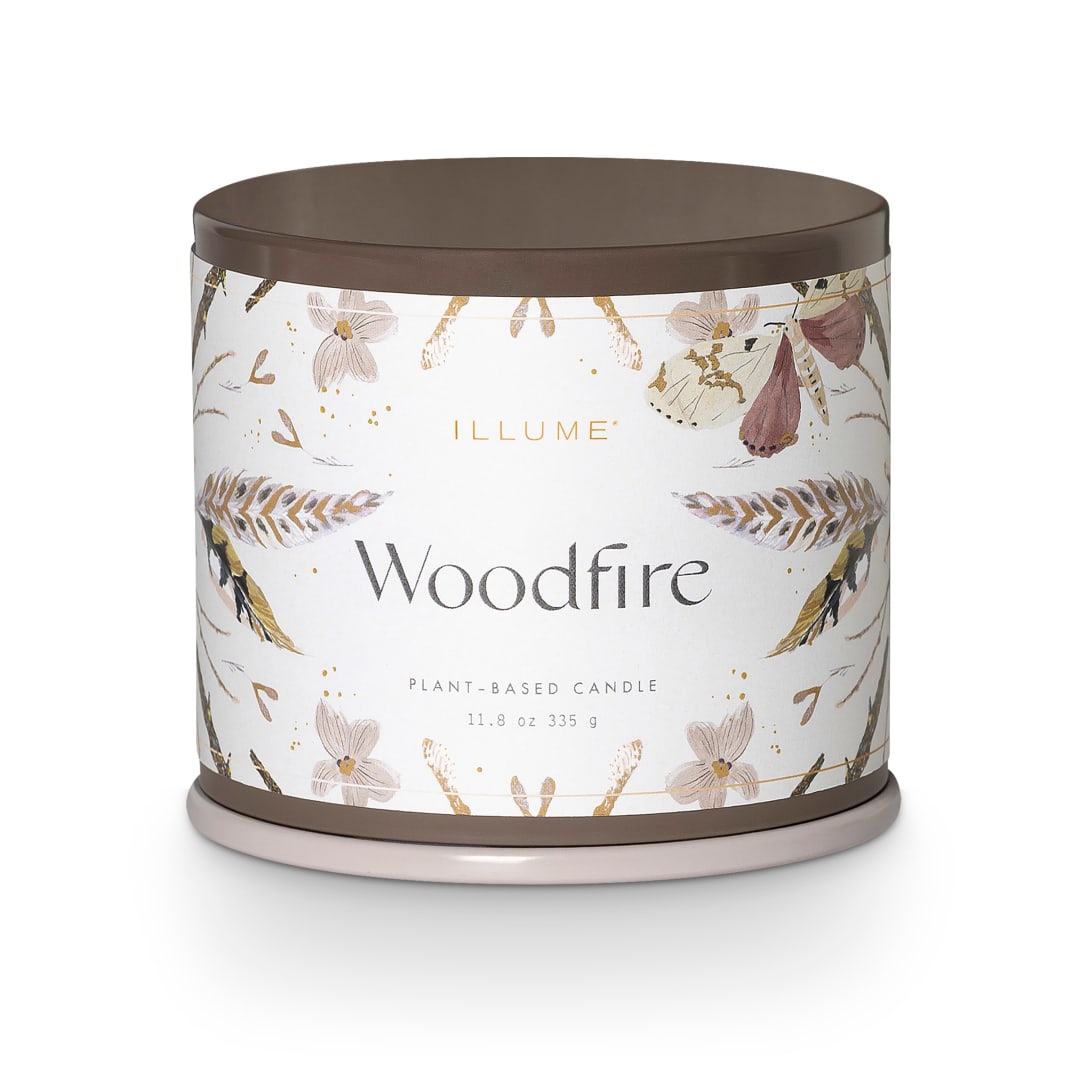 4626311900 - Woodfire Vanity Tin Candle, Brown, STOCK: 242