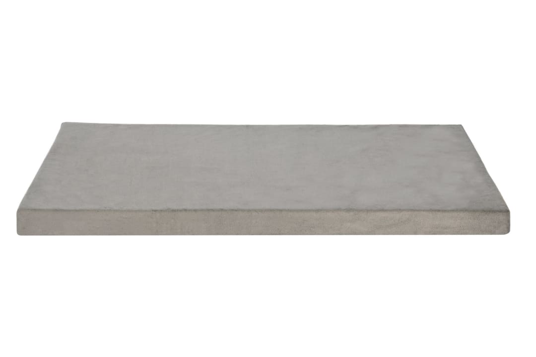 FurHaven Restful Dreamer Velvet Covered Orthopedic Foam Deluxe Crate Mat, Gray, Medium/Large