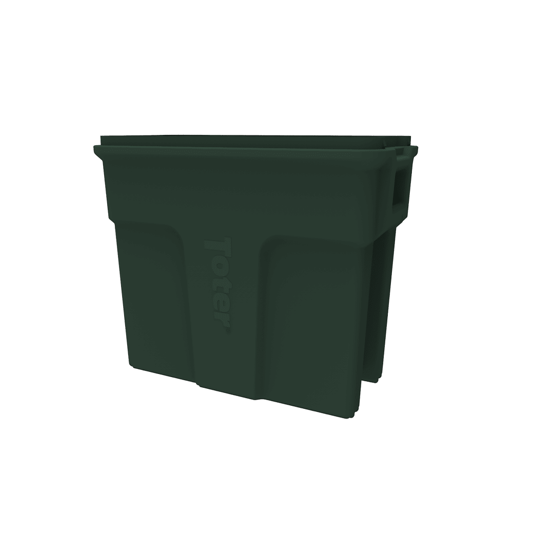 16 Gallon Slimline Rectangular Trash Can - Forest Green