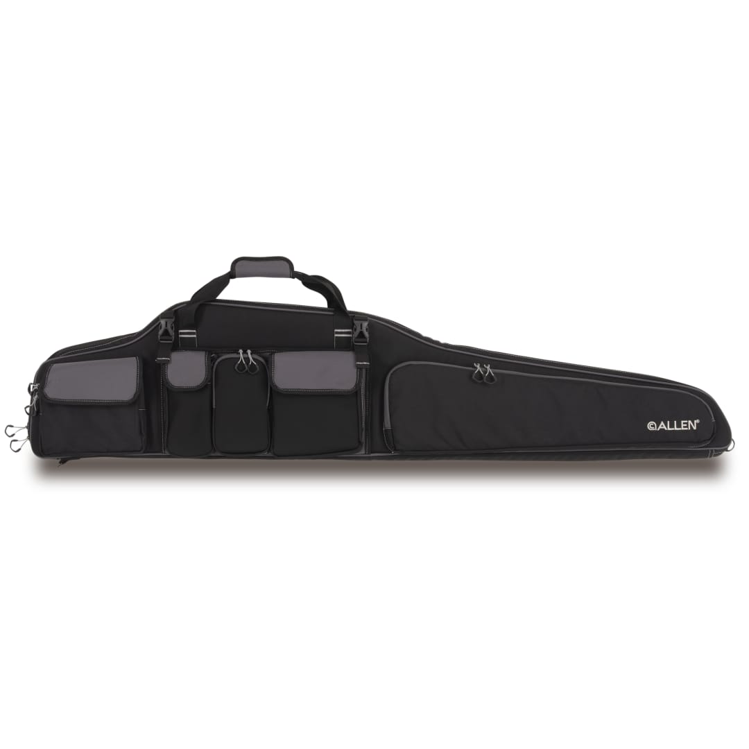 Allen Company Gear Fit® MOA 55" Rifle Case - Long Range Precision Rifle Storage with Multiple Pockets, Heavy Duty Foam, Black/Gray