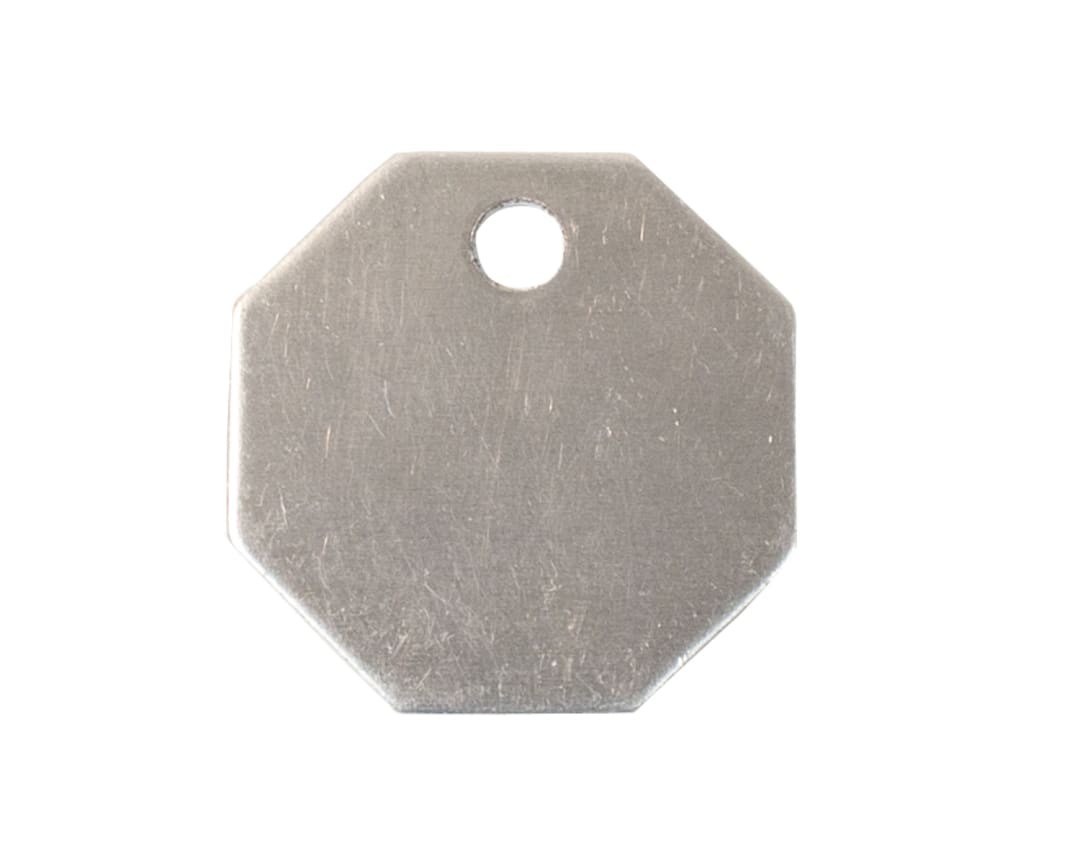 Tag-Octagon 1-1/2" Aluminum 100 Pack
