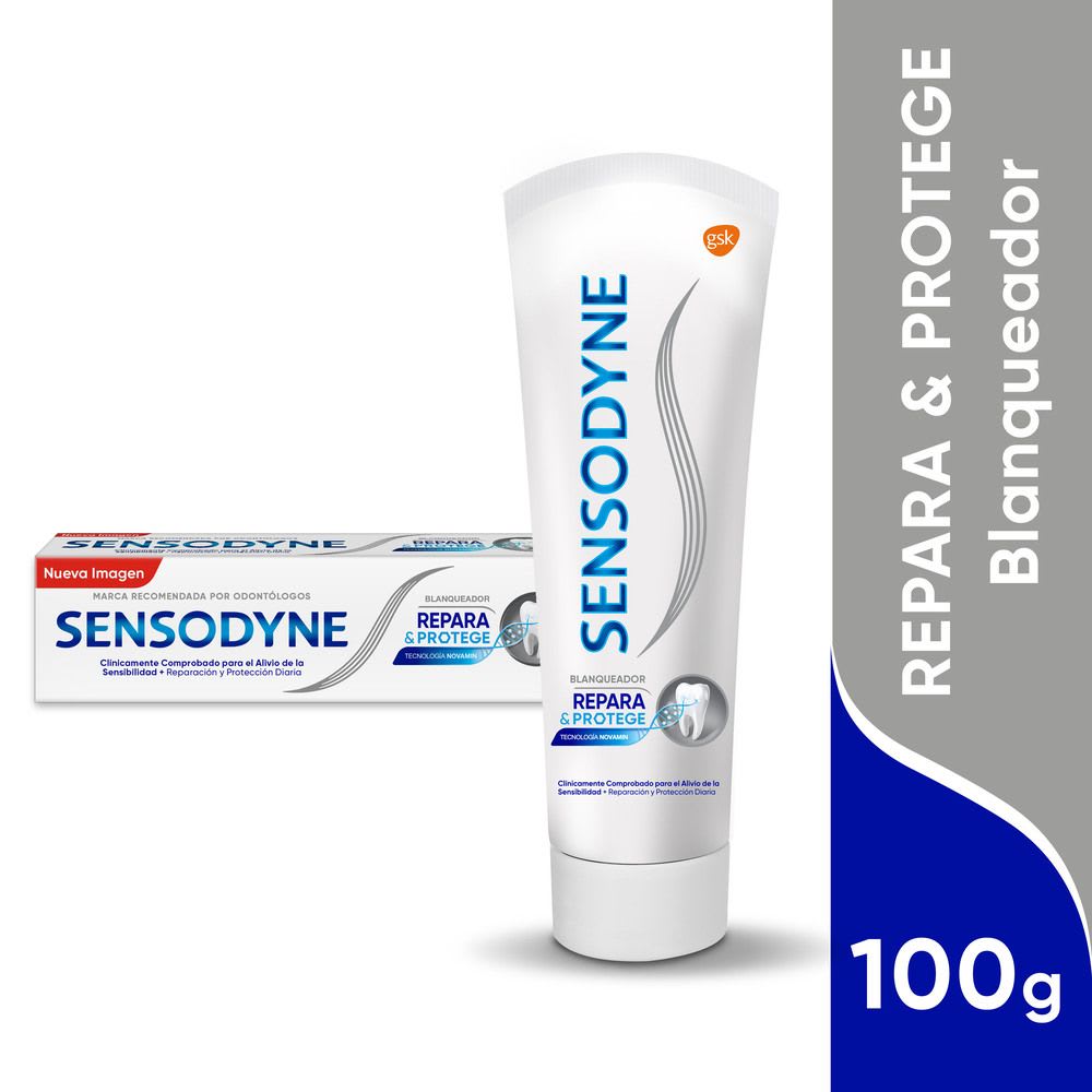 Sensodyne Repara & Protege Blanqueador Pasta Dental para dientes sensibles, 100g