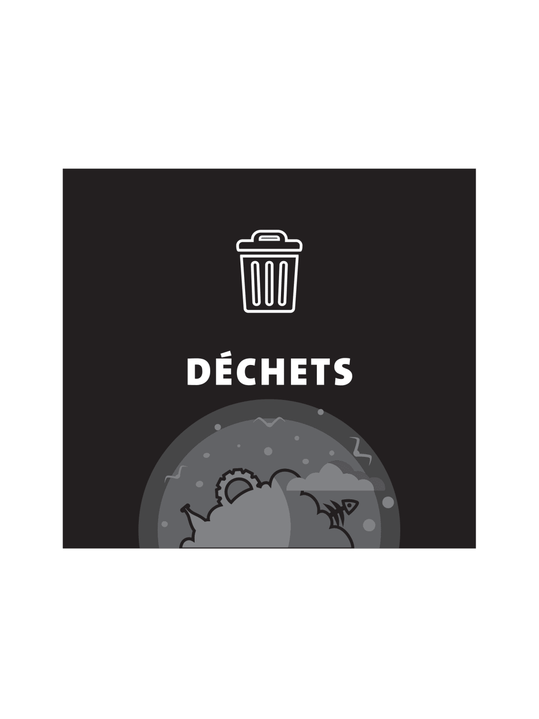 ARISTATA - Sign - Dechets - Black