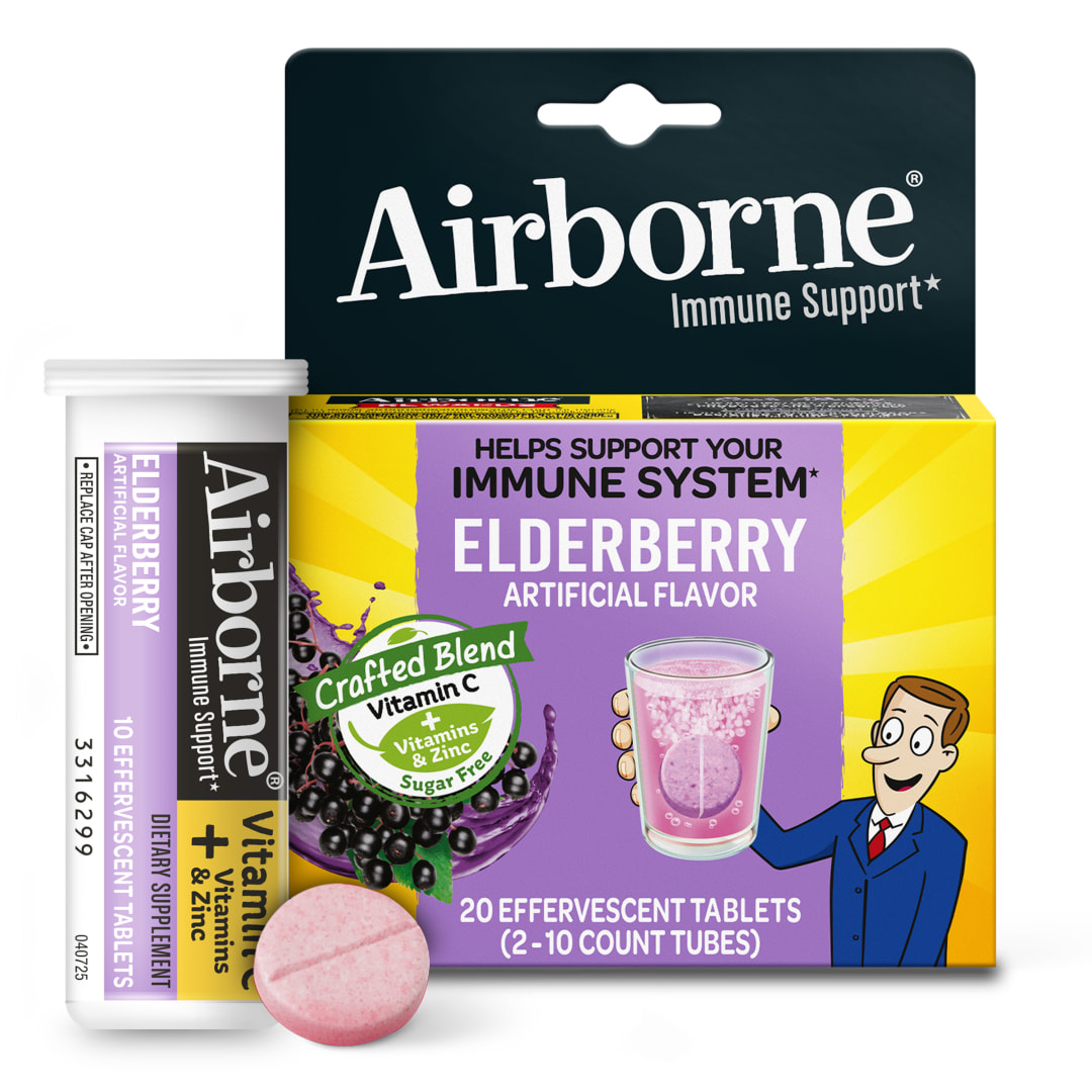 AIRBORNE® Effervescent Tablets - Elderberry 72/20 ct.