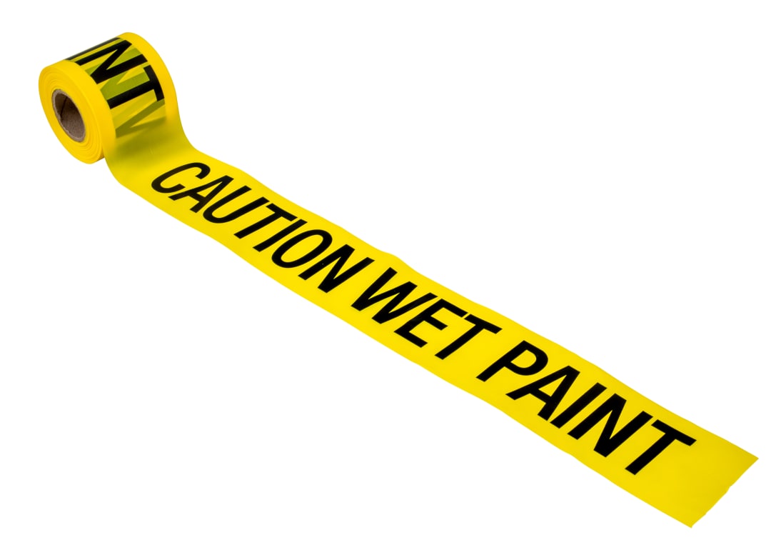 Barricade Tape-CAUTION WET PAINT 300'x3"x2Mil