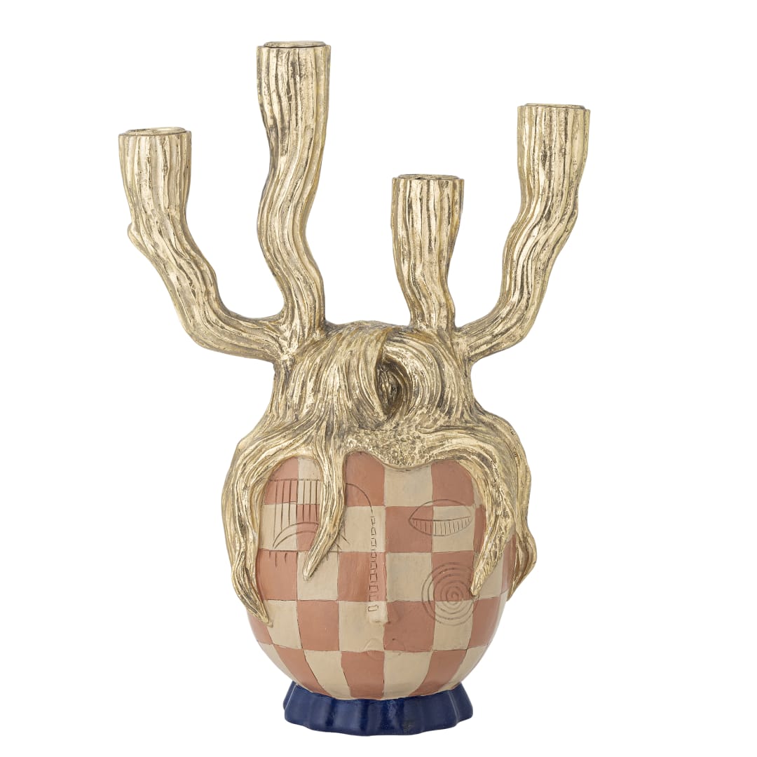 82062676 - Medusa Candle Holder, Gold, Polyresin STOCK: 164