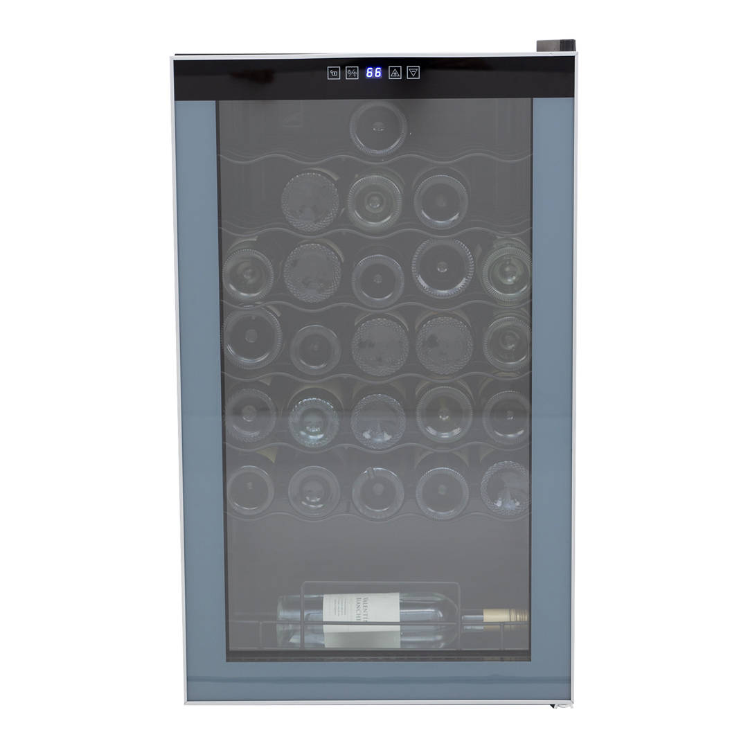 Avanti Wine Cooler, 34 Bottle Capacity, Soft Touch Controls, Compressor Cooling Technology, Platinum Finish, ADA Compliant, in Brushed Stainless Steel (WC34N2P)
