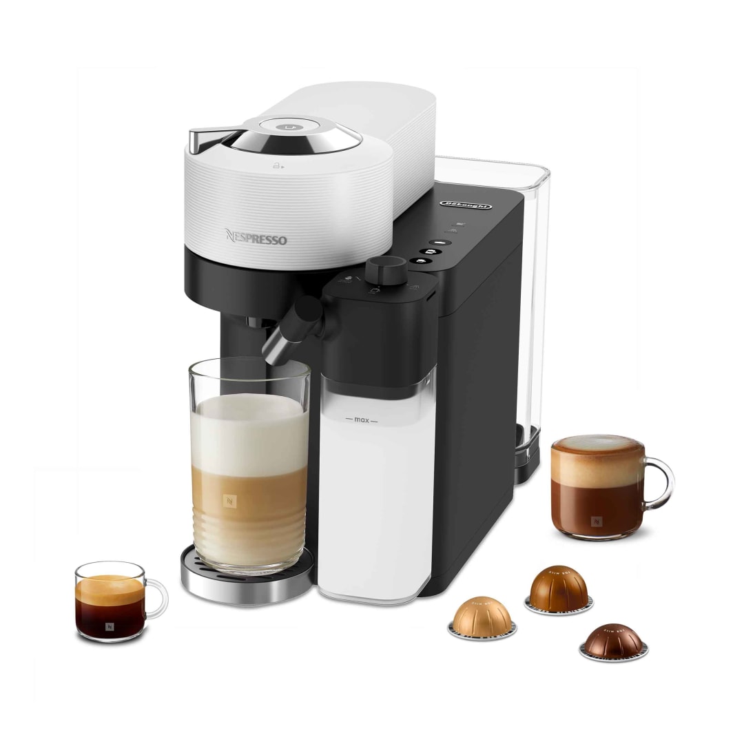 Nespresso Vertuo Lattissima Coffee & Espresso Maker by De'Longhi, Matte White and Glossy