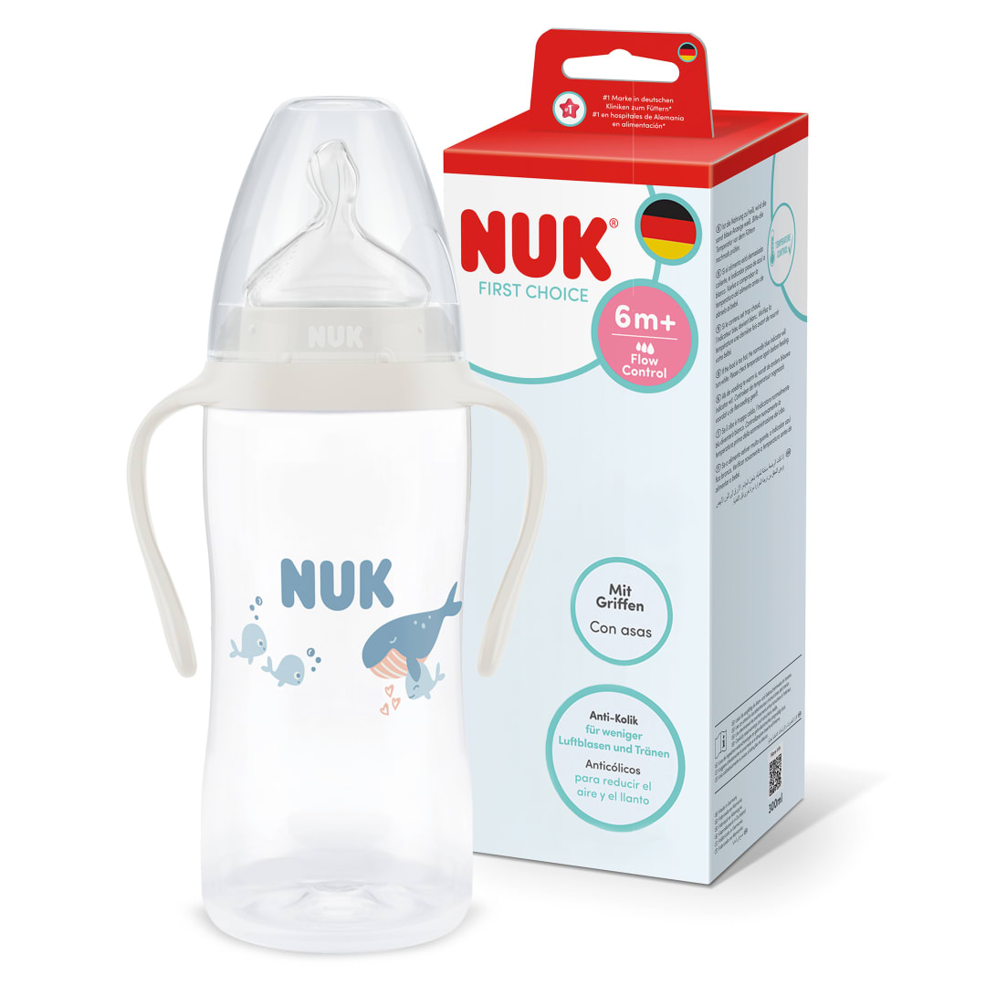 NUK FC 300ML PP LBTL WHALE CL1 1/BOX