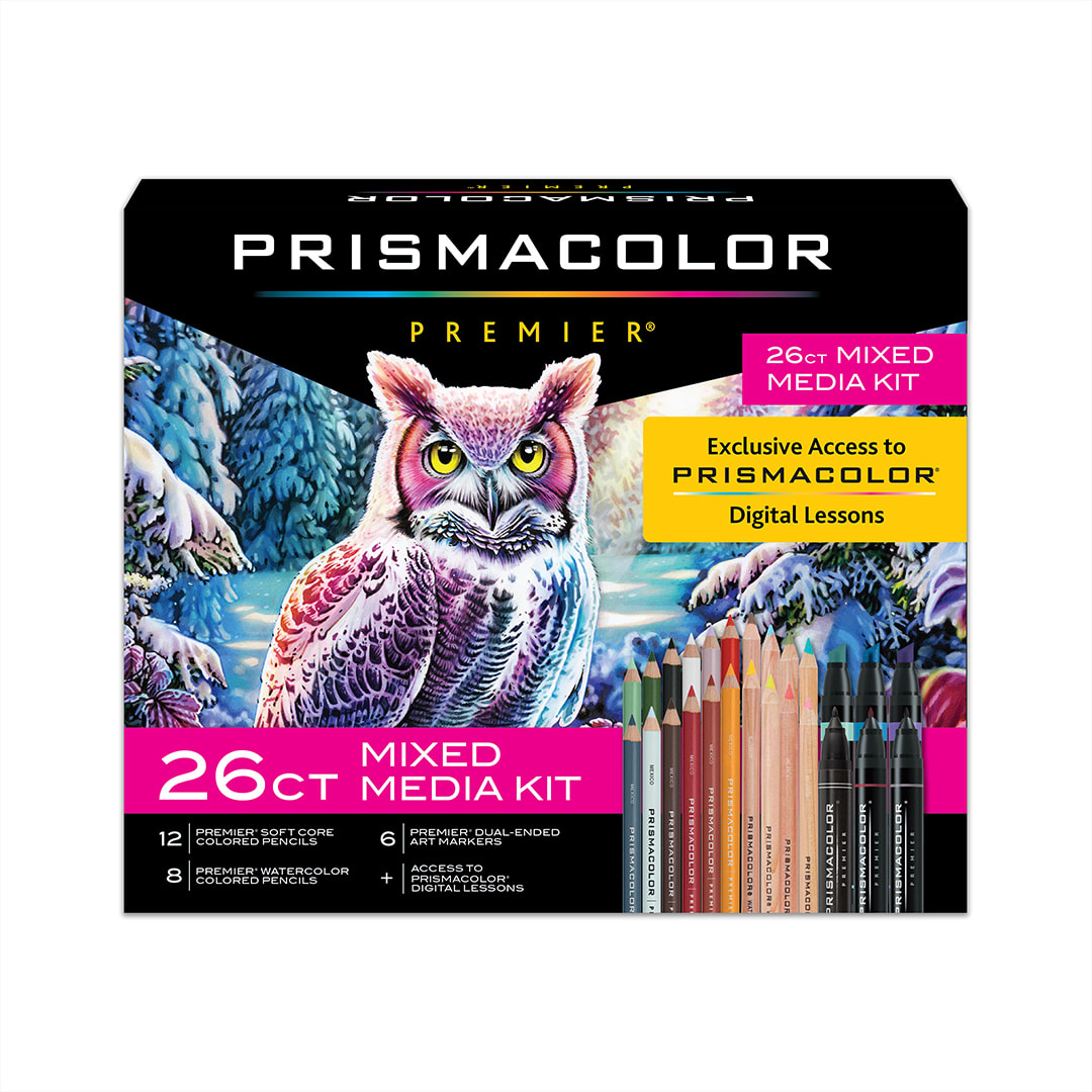 Prismacolor Premier Mixed Media Set, Art Set, Includes Digital Step-by-Step Instructions, 26 Count