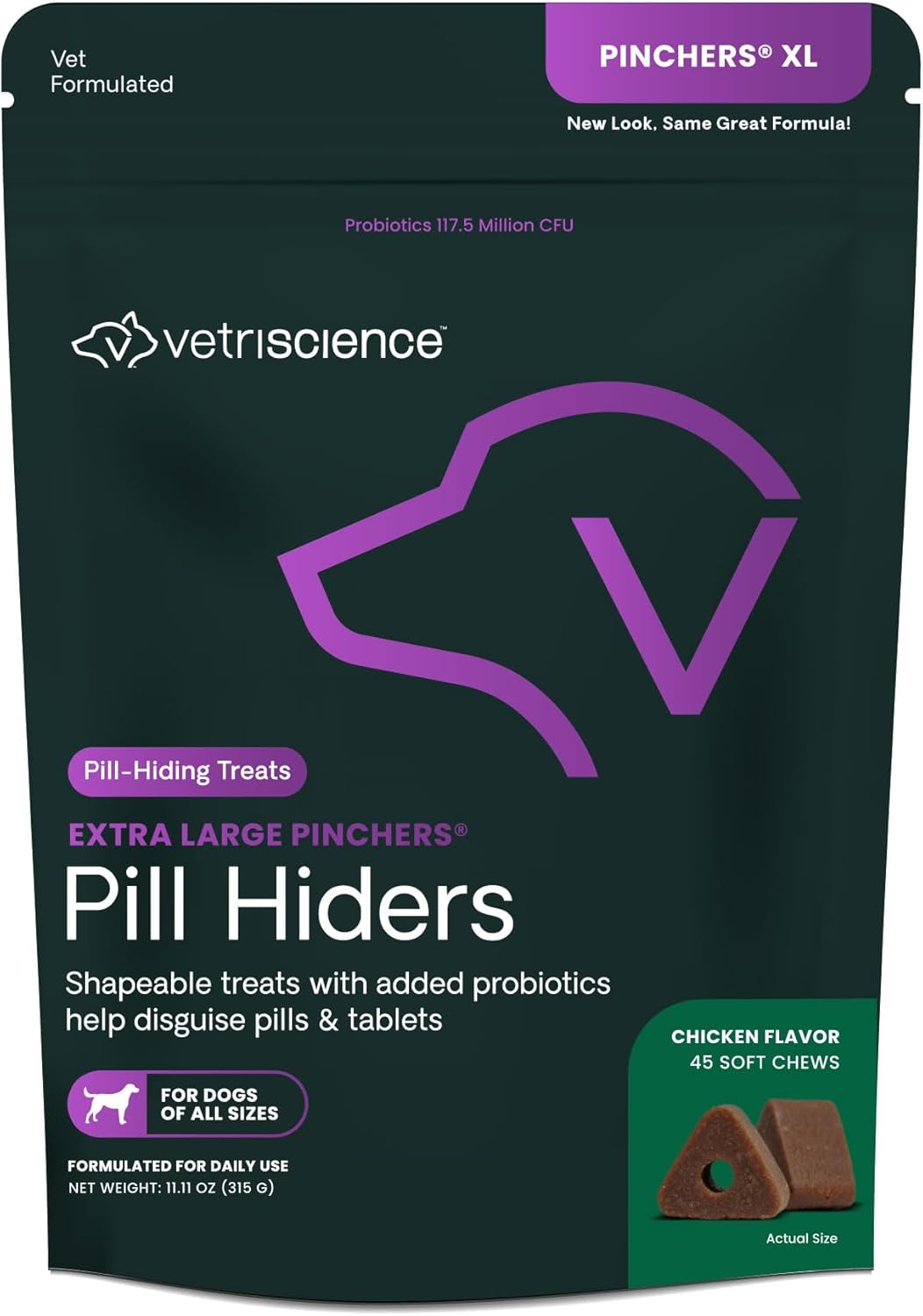 VS XL Pinchers Pill Hiders, Dogs, Chicken, 45ct