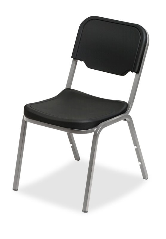 Rough n Ready® 4 Pack Stack Chair, Black
