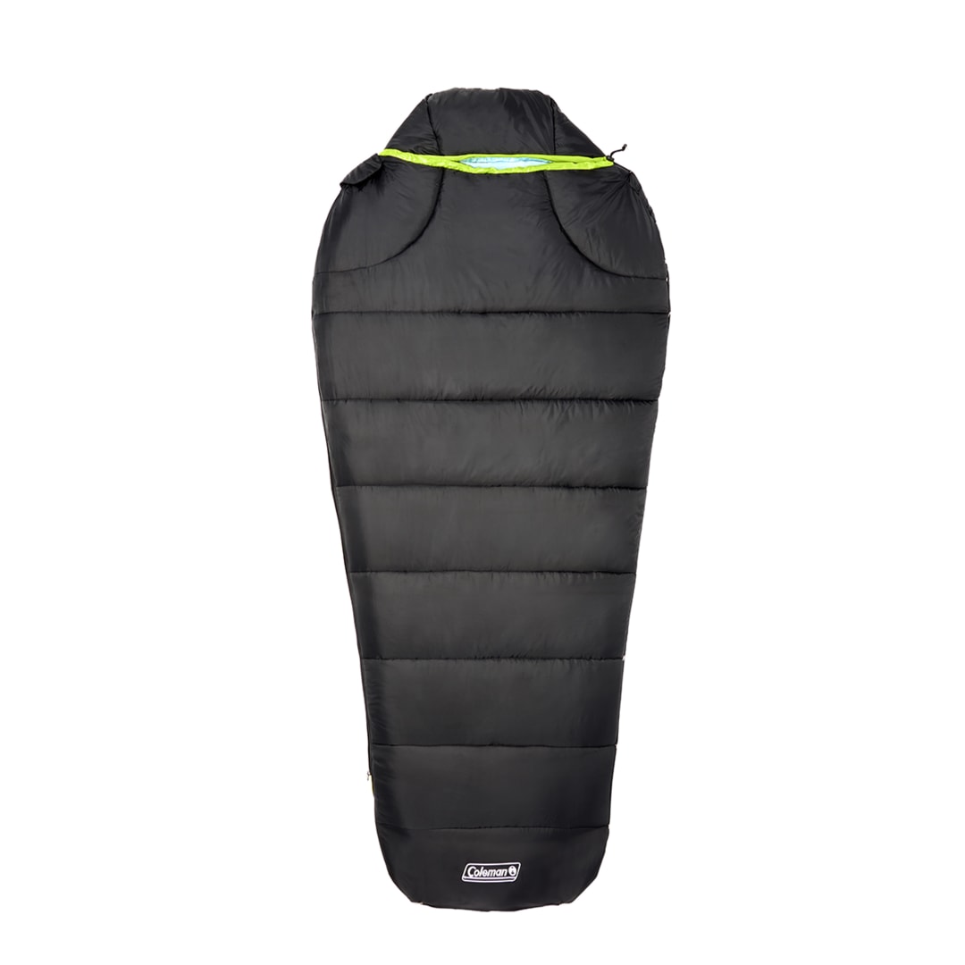 Coleman® Saco de Dormir Montauk, Soporta Temperaturas hasta de 20°F (-6°C), para Personas Grandes y Altas, Negro