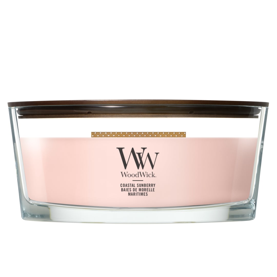 WoodWick Vela perfumada | Vela Elipse | Coastal Sunberry | Regalos perfectos para mujeres