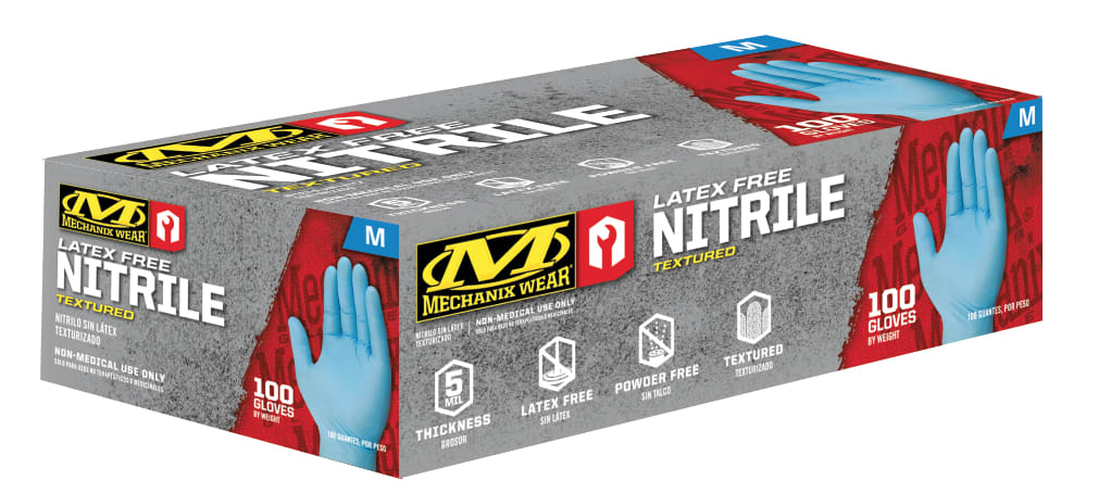 5 Mil Blue Nitrile Gloves (Pack of 100)