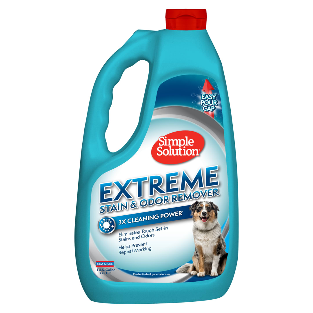 Simple Solution Extreme Pet Stain and Odor Remover | Enzymatic Cleaner with 3X Pro-Bacteria Cleaning Power | 1 Gallon