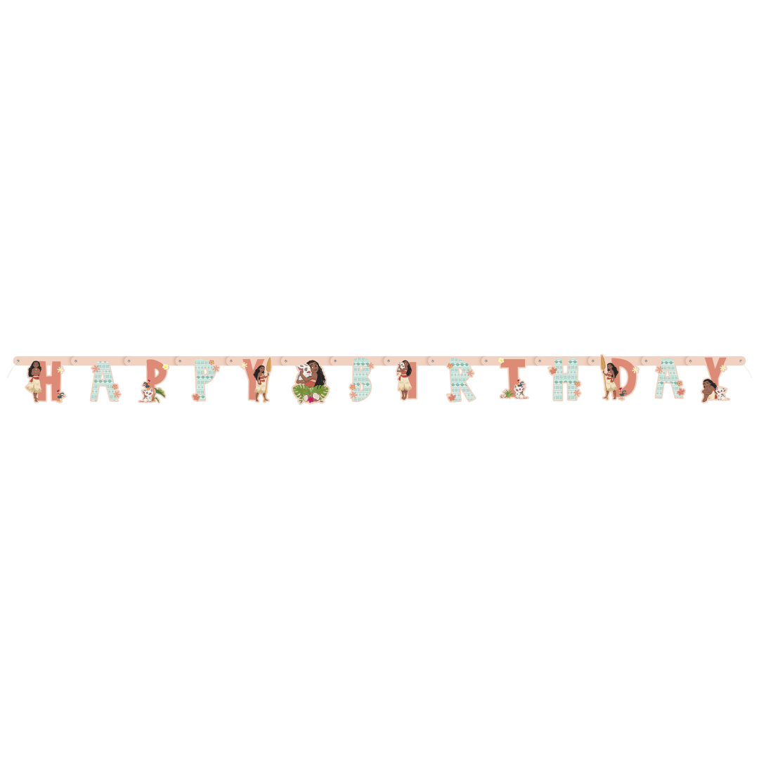 Disney Moana "Happy Birthday" Cutout Jointed Banner