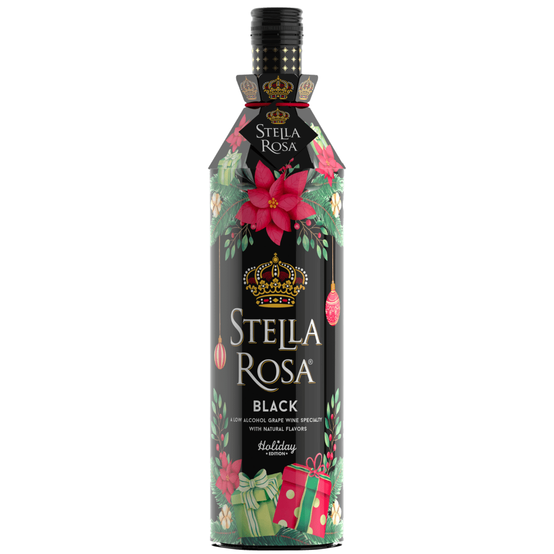 Stella Rosa Black Semi-Sparkling Red Wine 2026 Holiday Sleeve (6 per case) 750 ml
