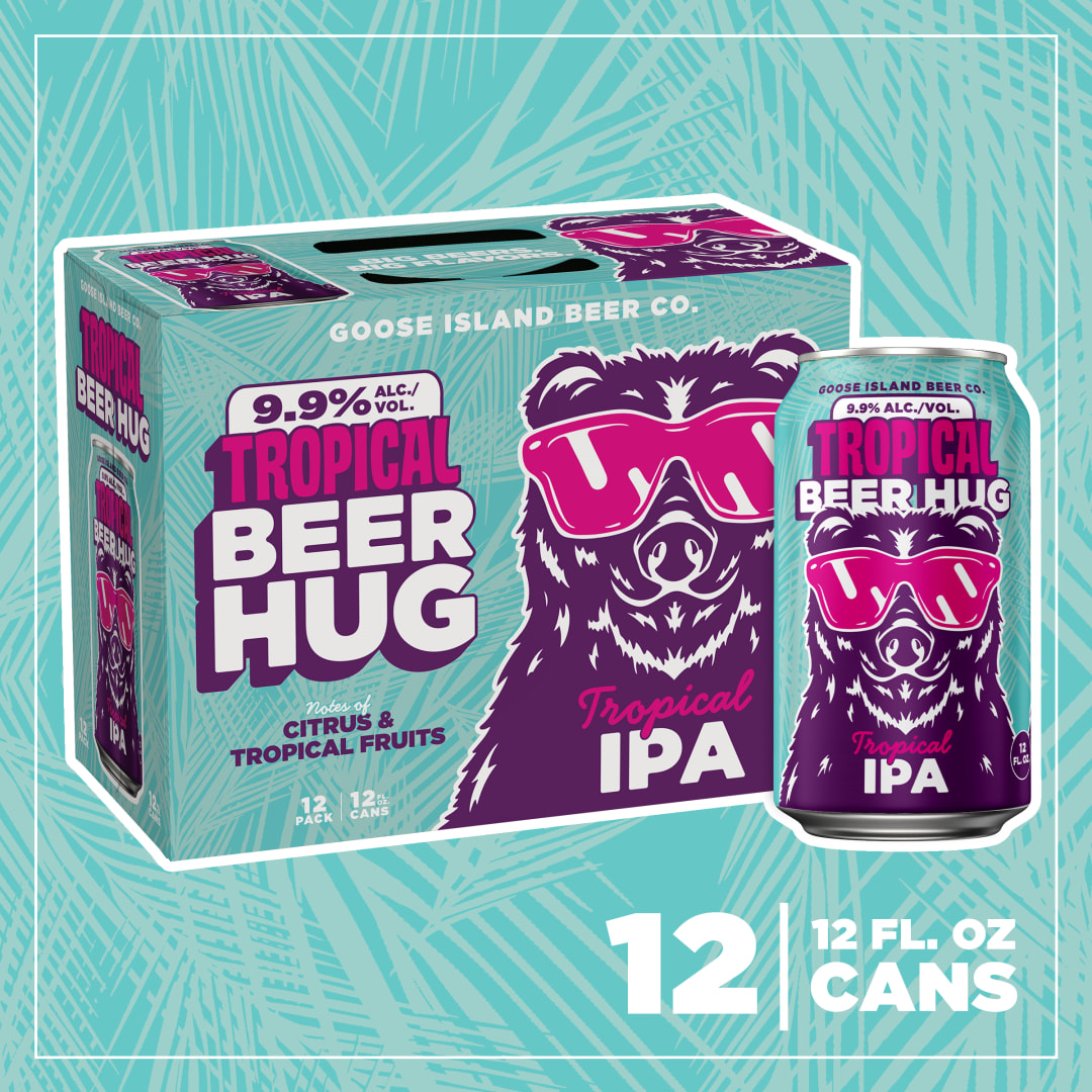 Goose Island Tropical Beer Hug 12x12 oz Can Pack CARRIER - Wholepack