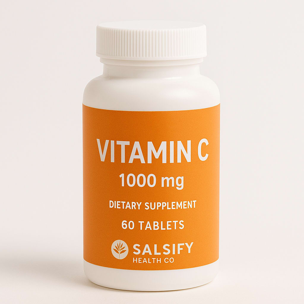 Salsify Health Co Vitamin C 1000 mg Tablets – Pharmaceutical-Grade, 60 ct