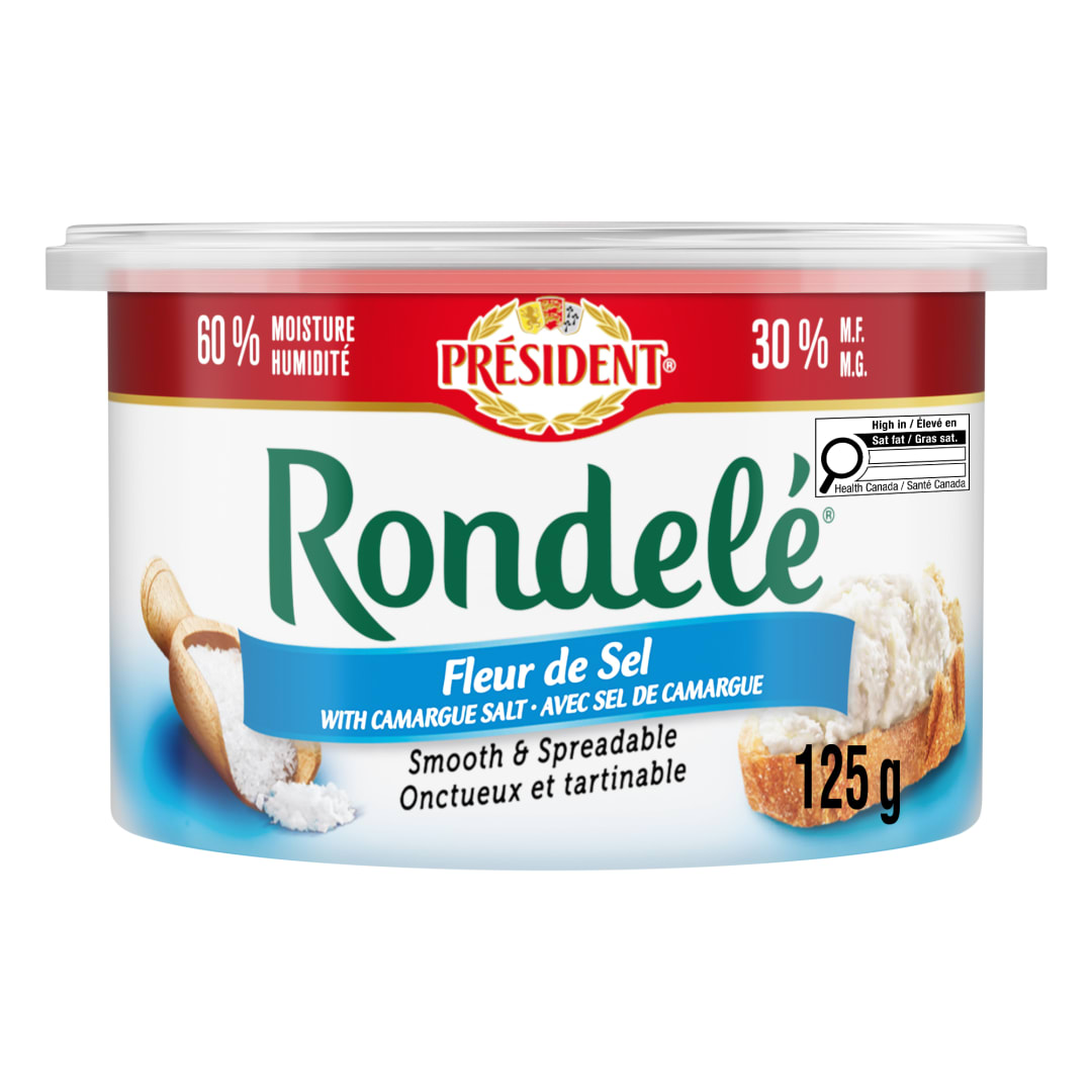 Président Rondelé Fleur de Sel Spreadable Cheese
, 125g