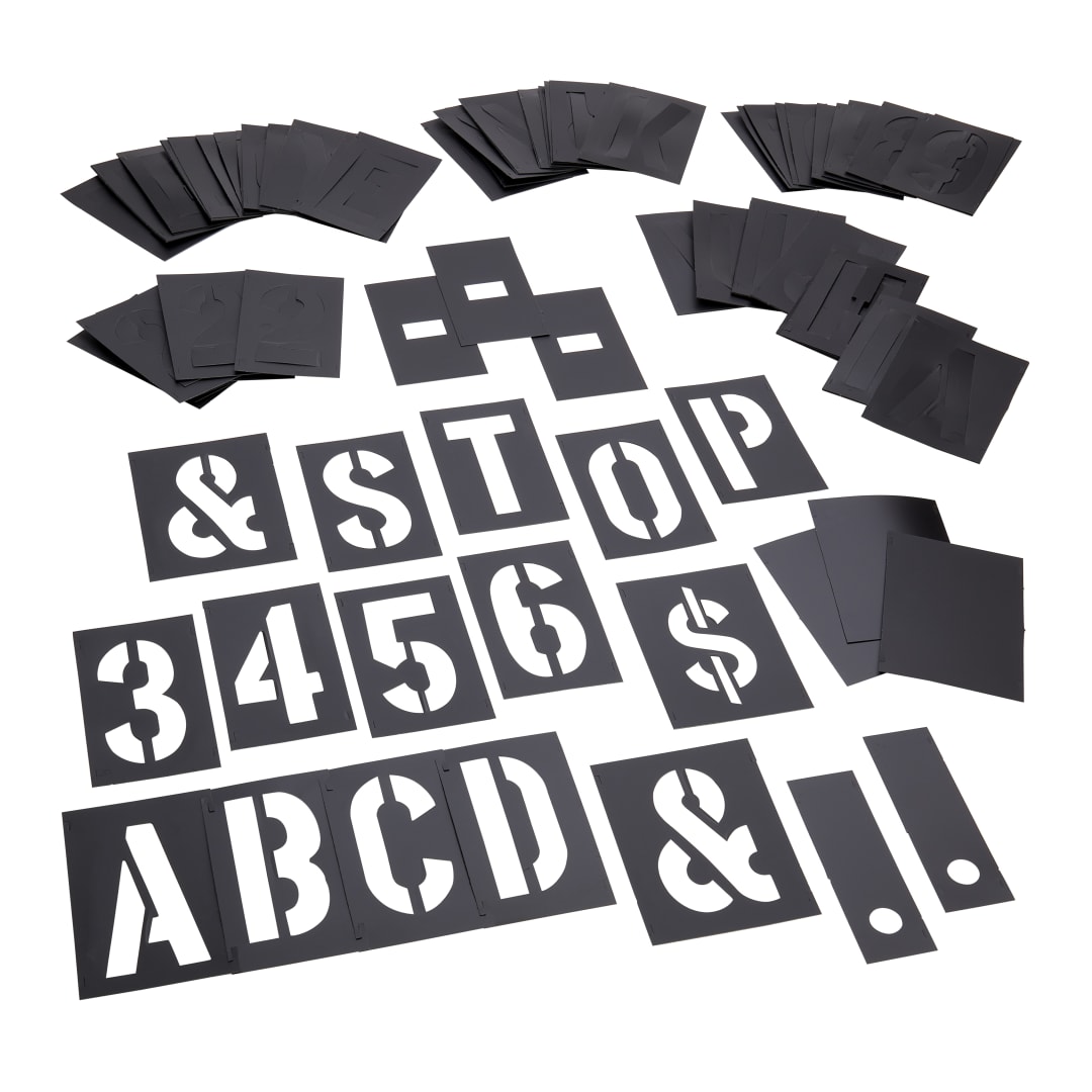 Stencil Set-Letter/Number 4" PVC 138 Pieces
