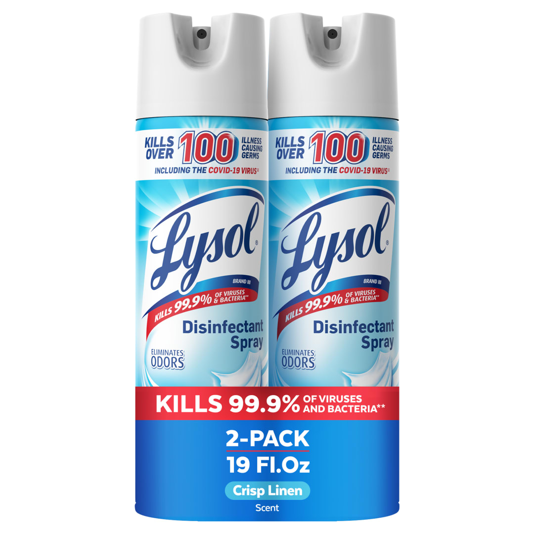 LYSOL® Disinfectant Spray - Crisp Linen® 6/(2x19) oz. (Banded Pack)