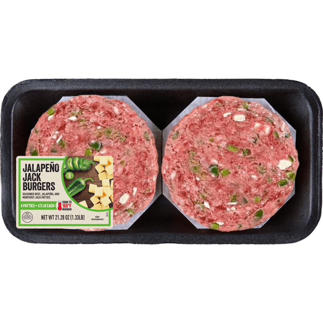 Jalapeno Jack Burger Patties, 4 patties, 1/3 lb. each