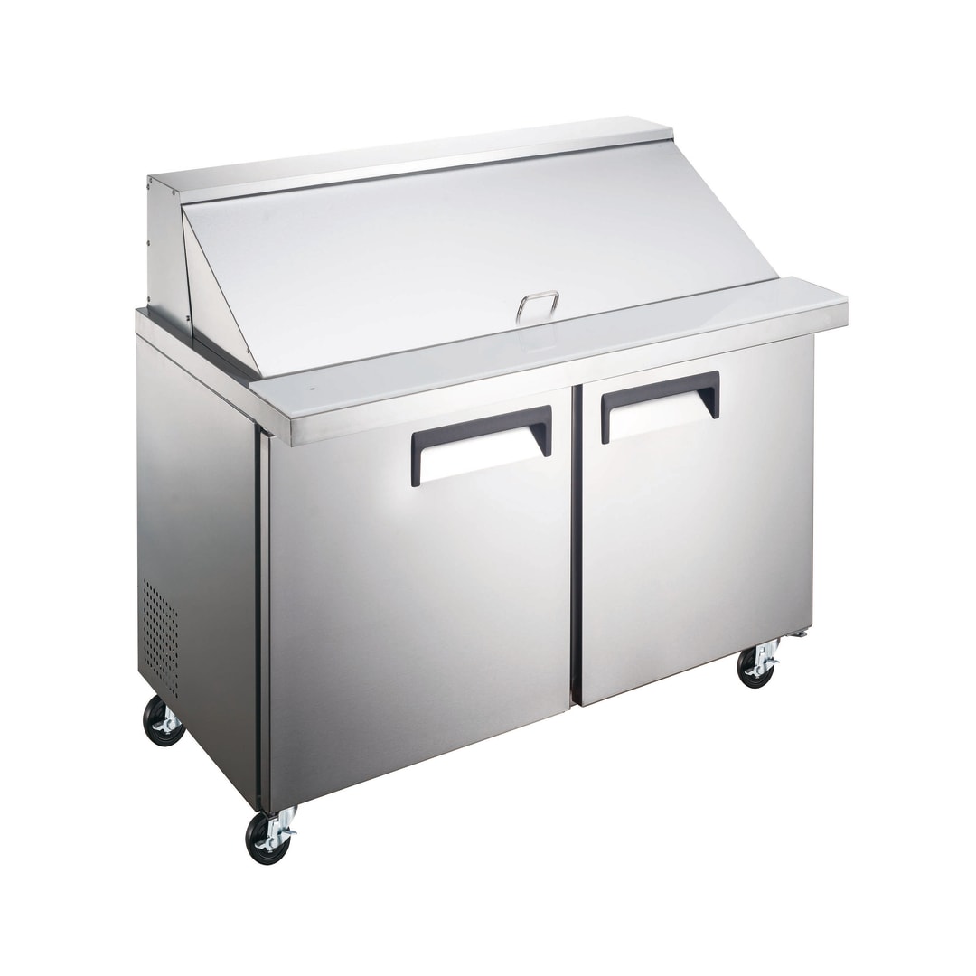 USSLM-2D/36 - SALAD PREP TBL MEGA 2DR  S/S 36"