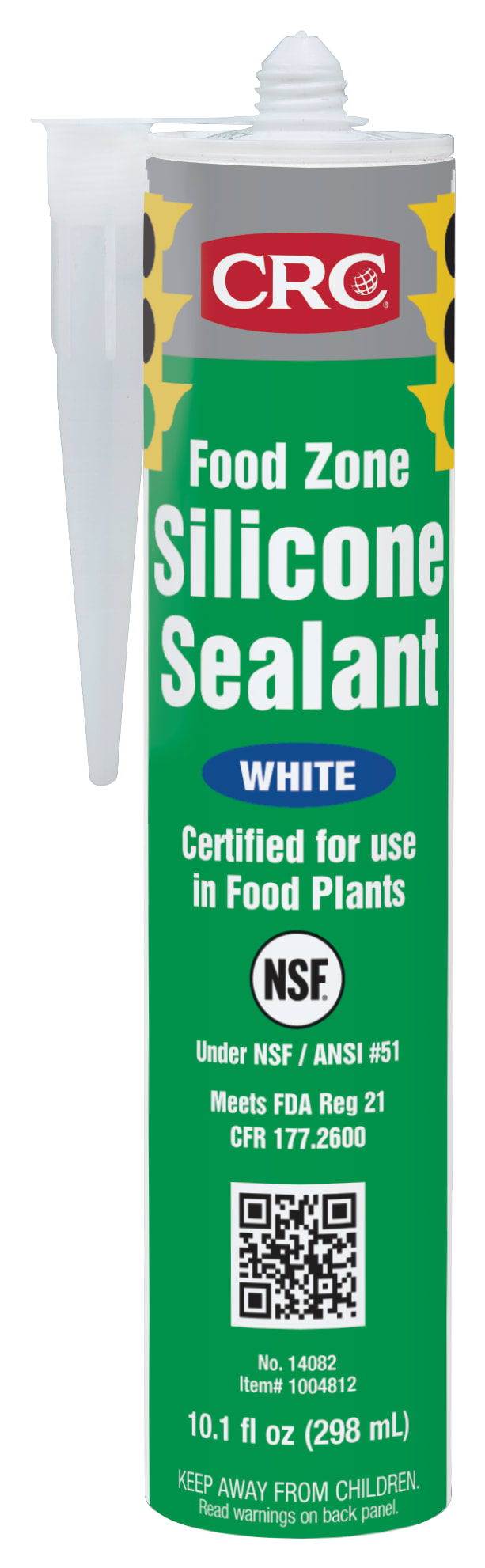CRC Food Zone Silicone Sealant - White 1X10.1OZ