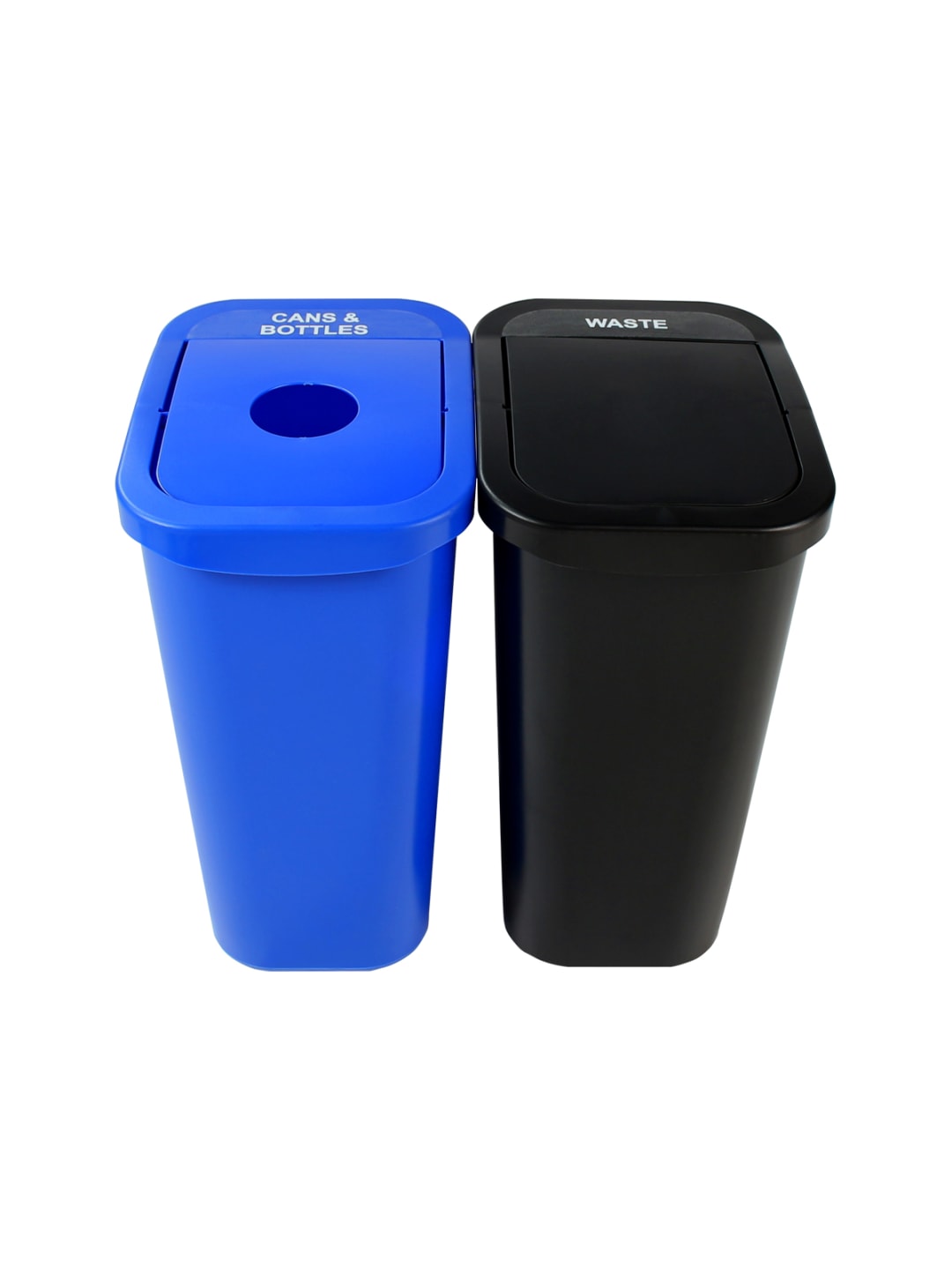 BILLI BOX - Double - Kit - 10 G - Cans &amp; Bottles-Waste - Circle-Swing - Blue-Black