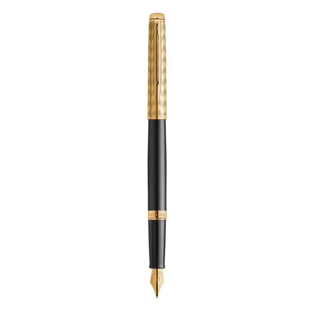 Waterman Hémisphère Pluma estilográfica | Colección Opera | Negro y dorado | Estuche de regalo