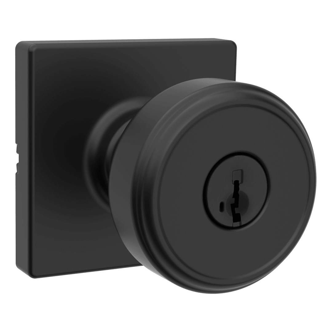 Maven Square Keyed Entry Door Knob featuring SmartKey Security