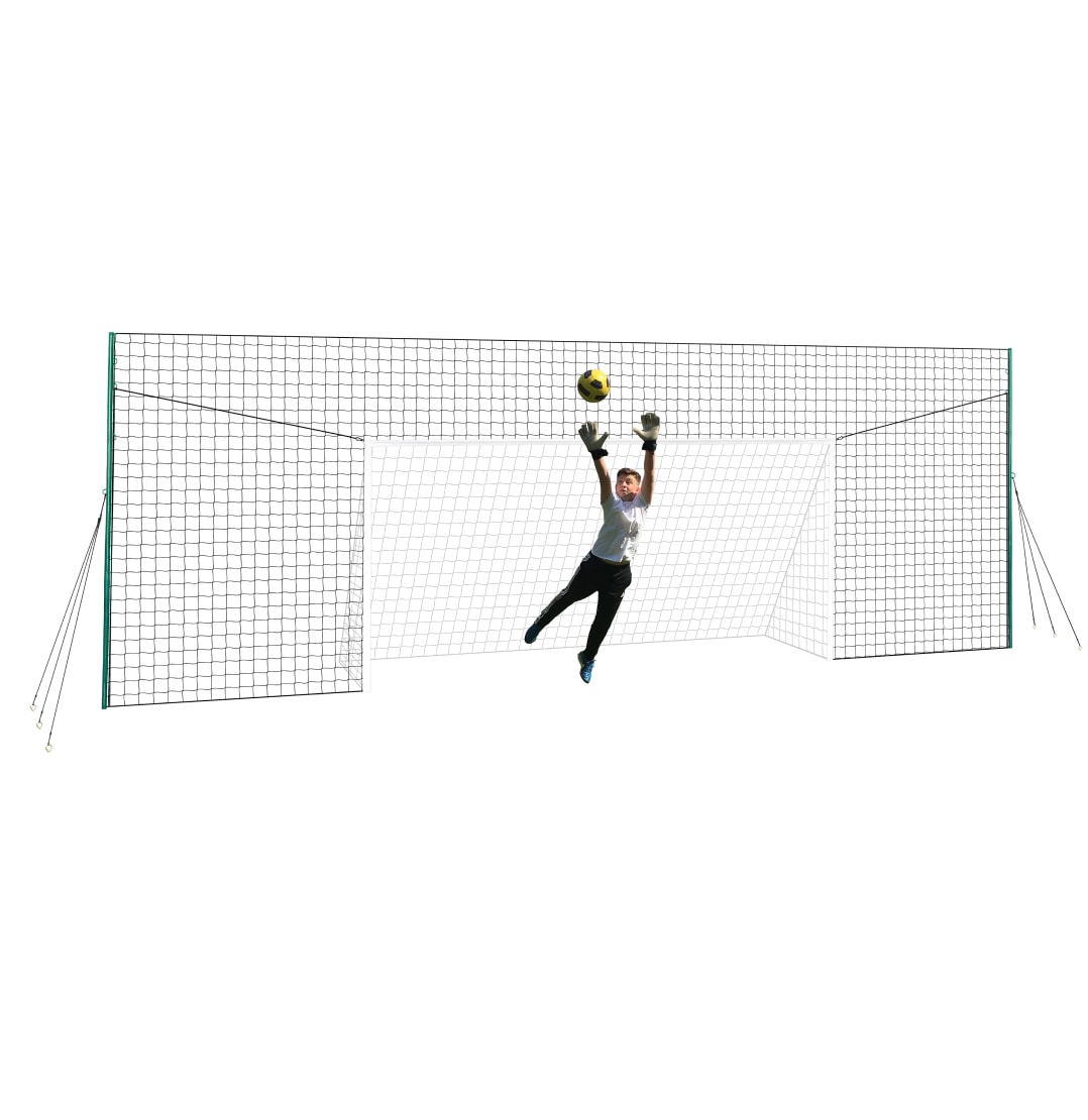 Open Goaaal Large - 4.9m x 2.1m Football Goal, in 3.0m high Backstop & Rebounder