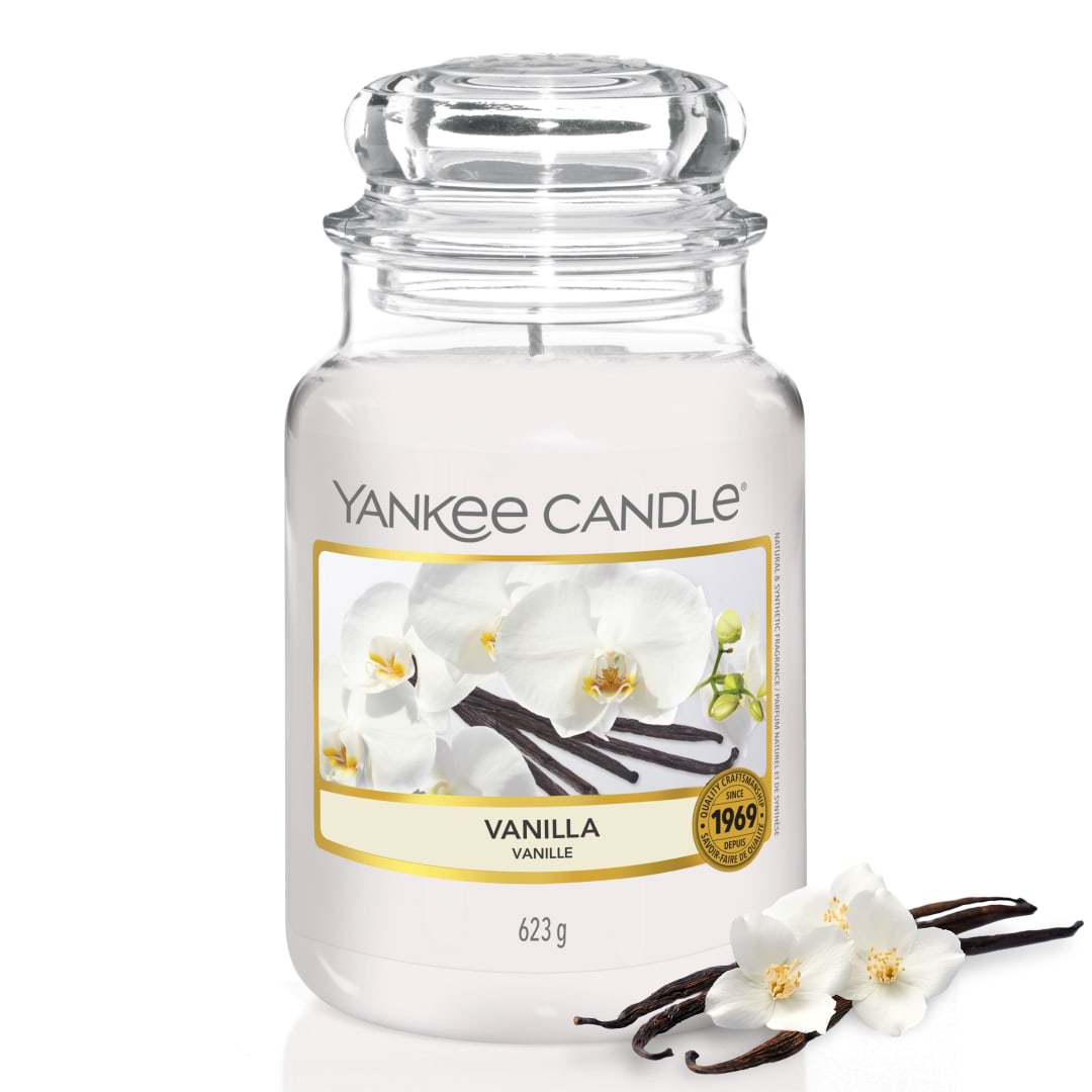 Yankee Candle vela perfumada| Vanilla vela en tarro grande | Velas de larga duración: hasta 150 h | Regalo ideal para mujer