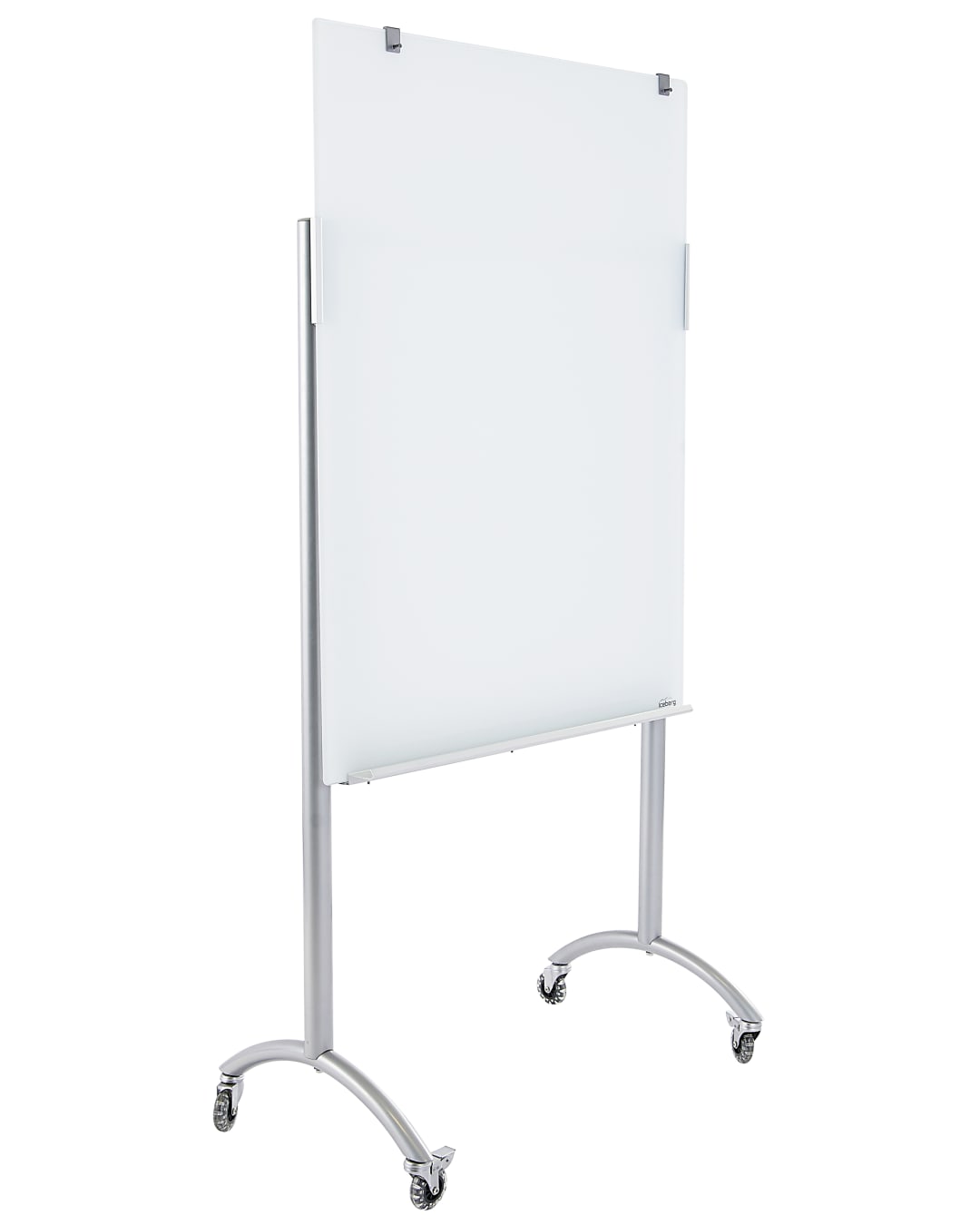 Clarity™ Glass Mobile Easel - 36" x 48" x 74"H